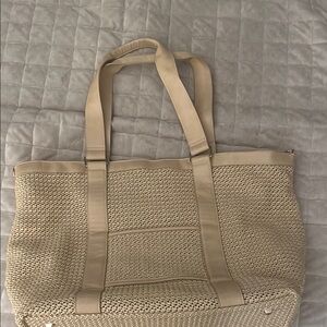 BEIS Beige Woven Tote Bag